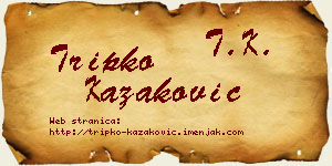 Tripko Kazaković vizit kartica